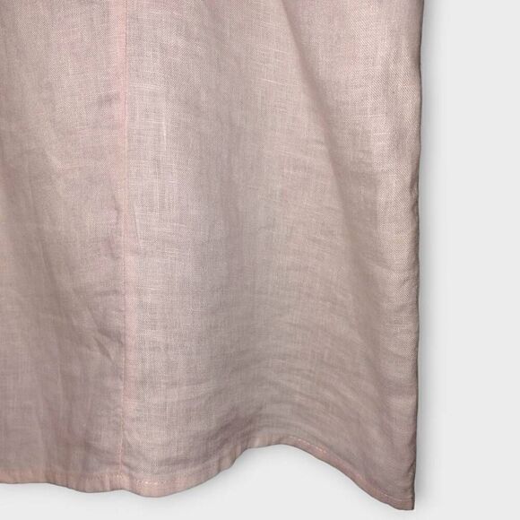 For Cynthia Womens Dress Sz Large Pink Cotton Pockets Short Sleeves Scoop Casual - Picture 6 of 11